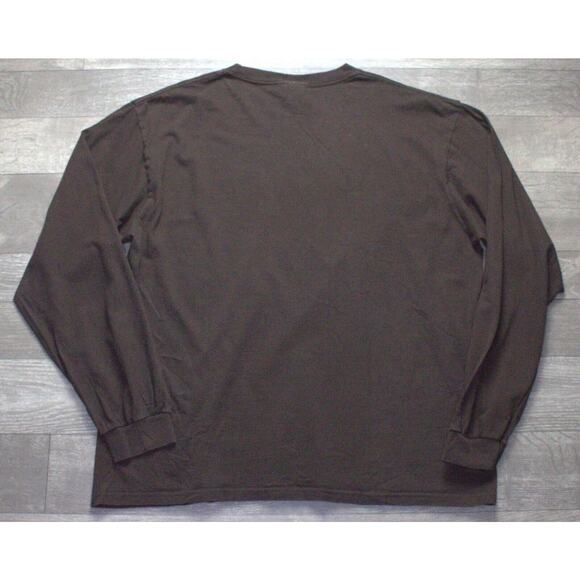 Vintage Anvil Alaska Long sleeve Brown Shirt Embroidered Size XL - Picture 4 of 4